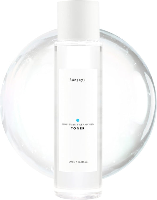 Moisture Balancing Face Toner - Korean Skincare for Sensitive Skin, Hydrating & Soothing with Exfoliating PHA and Hyaluronic Acid, Botanical, Sulfate-Free, Low pH Daily Toner (10.14fl oz)