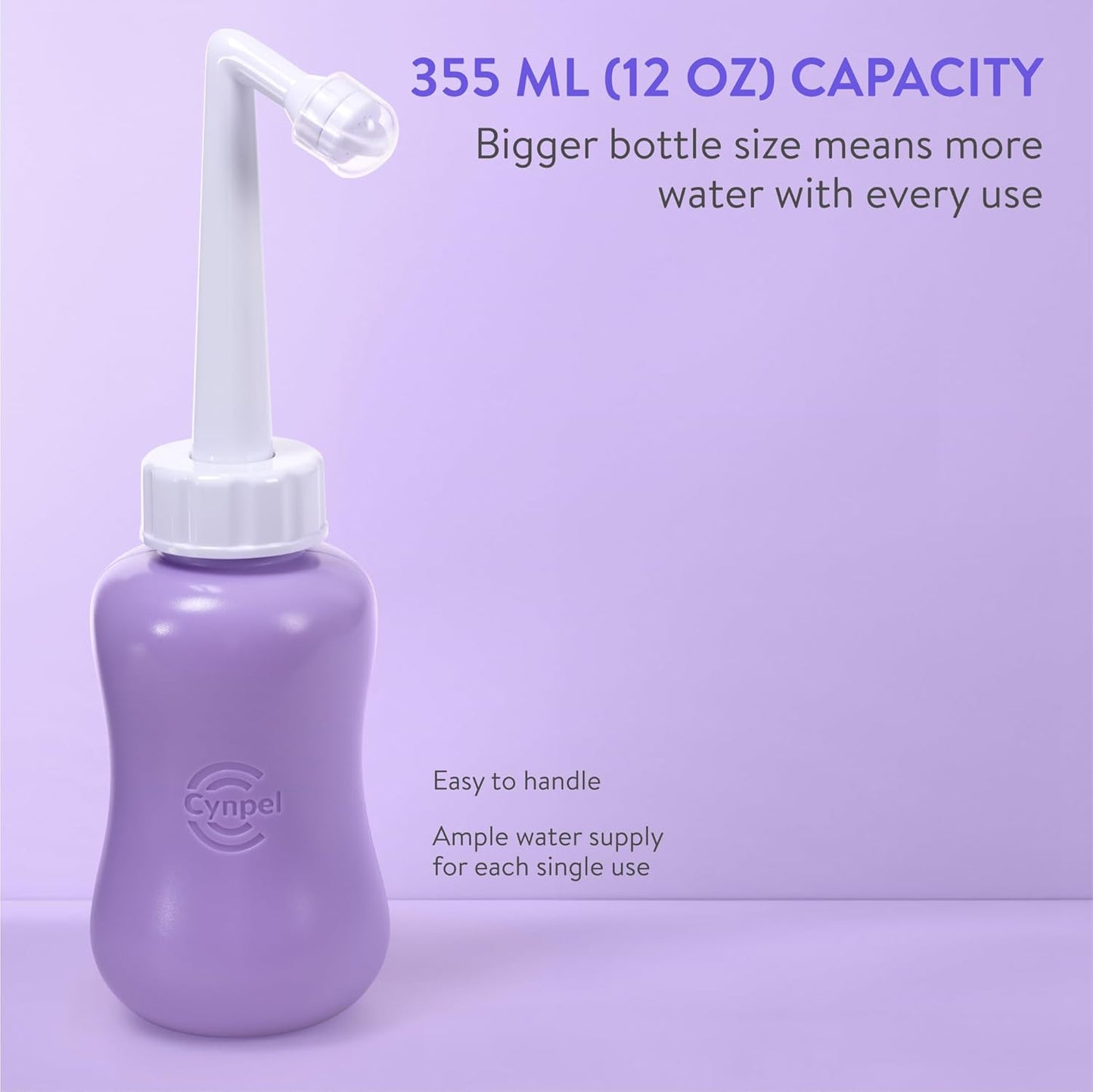 Peri Bottle - Portable Travel Bidet for Men or Women - Labour and Maternity Hospital Bag Essentials - After Birth Recovery Tools for Postpartum Mum - Perineal Spray Bottle