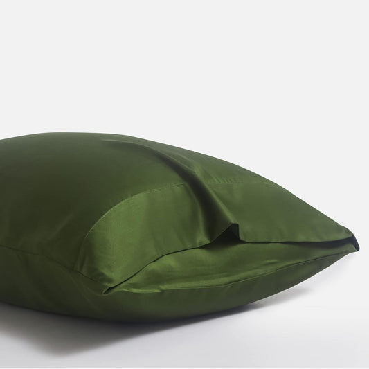 DOZ by SIJO Pillowcase Set, 100% Viscose derived from Organically Grown Bamboo, Buttery Soft, Silky, Breathable, Cooling, Oeko-TEX, High GSM, 2-Pack, Envelope Closure (Queen, Forest)