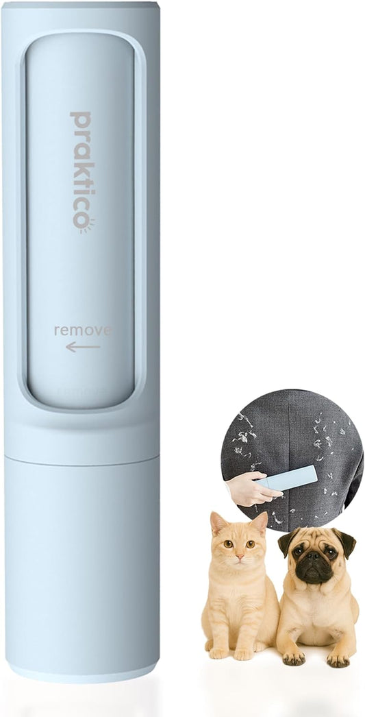 Reusable Lint Roller – Portable & Compact Pet Hair Remover for Clothes, Furniture & Car | Eco-Friendly, Washable & Durable (Blue)