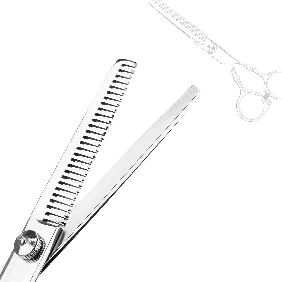 Hair Cutting Scissors Professional Home Haircutting Barber/Salon Thinning Shears Kit with Comb and Case for Men/Women (Silver)