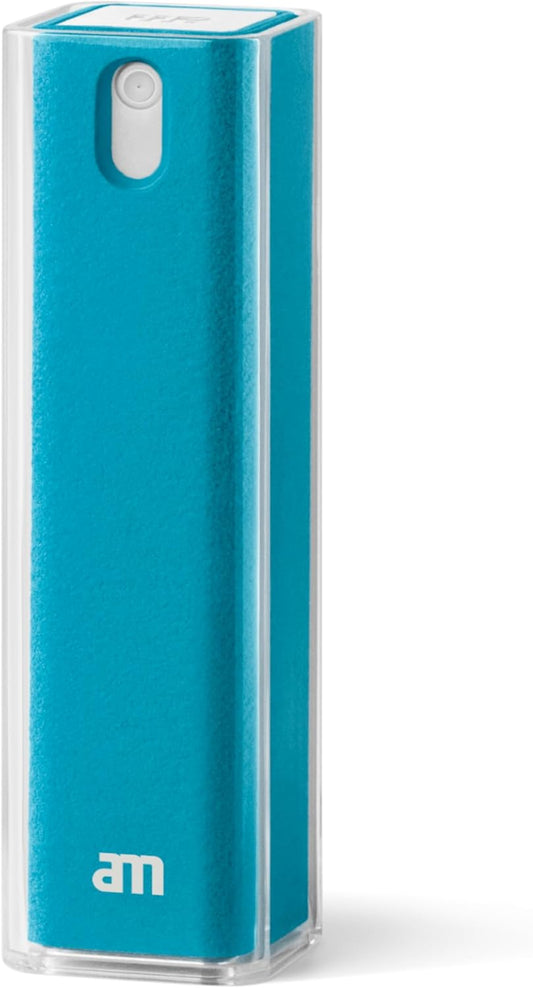 am Screen Cleaner Mist Spray with Microfiber Cloth Around – Alcohol-Free, Streak-Free Screen Cleaning Kit for Smartphones, Tablets, Laptops, Smart TVs & Car Screens, 1 Pack, Blue