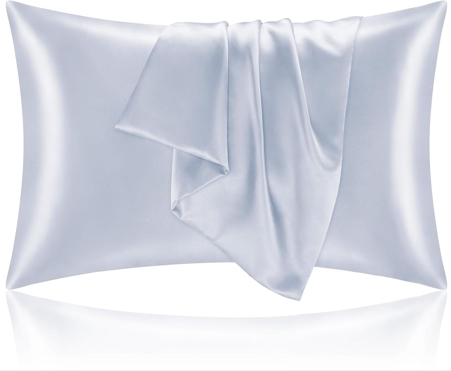 BEDELITE Satin Pillowcase for Hair and Skin, Super Soft and Cooling Similar to Silk Pillow Cases 2 Pack with Envelope Closure, Gift for Women Men(20"x40" King Size, Evening Haze)