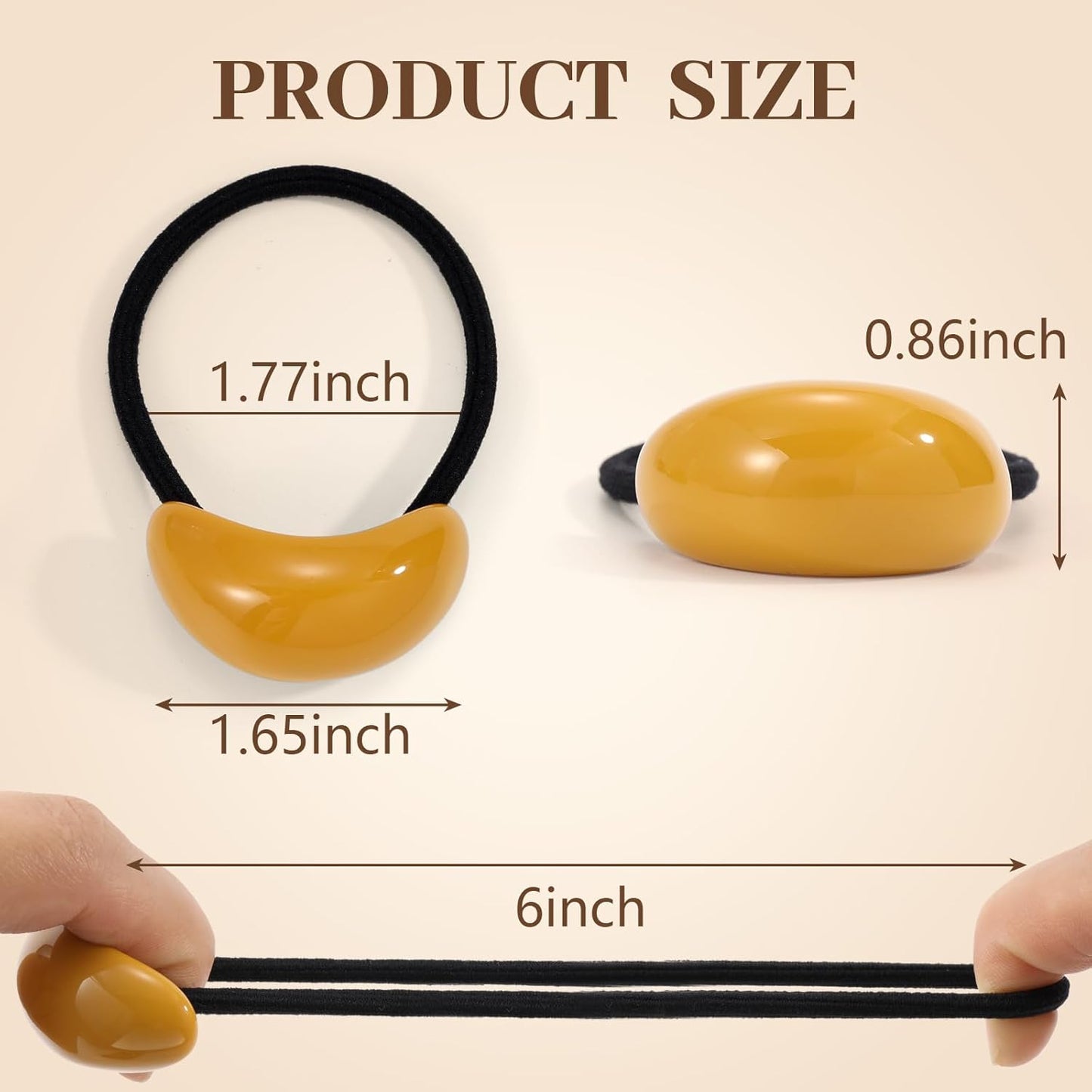 5PCS Hair Ties for Thick Hair, Elegant and Durable Geometric Design Hair Ties for Women, Hair Accessories Stretchy and Non-Damage Ponytail Holders