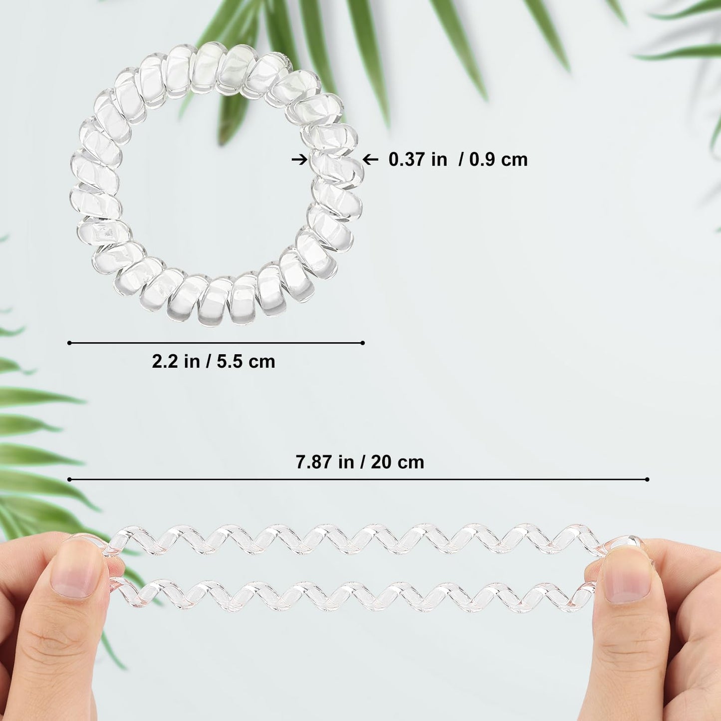 JessLab Spiral Hair Ties for Women, 10-Pack Traceless No-Damage Ponytail Holders, Coils Hair Bands for Girls, Assorted Colors