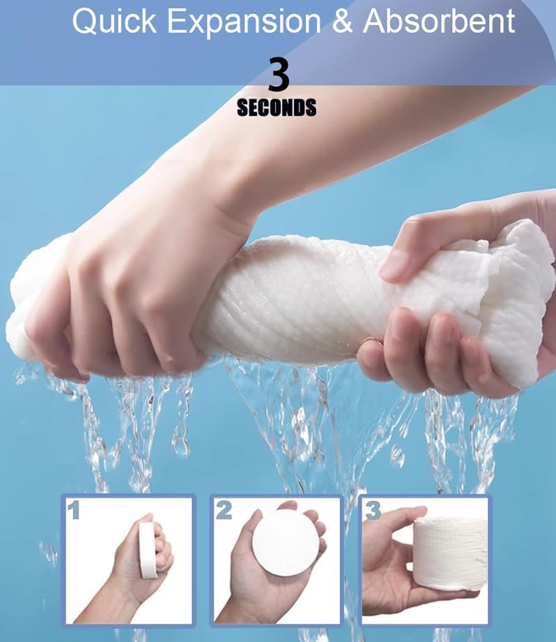 12 Packs Large Compressed Towel 56'' x 28'' Disposable Cotton Bath Towels Portable Thick Paper Towel Reusable Suitable for Hiking Camping Beach Swimming and Traveling (12)