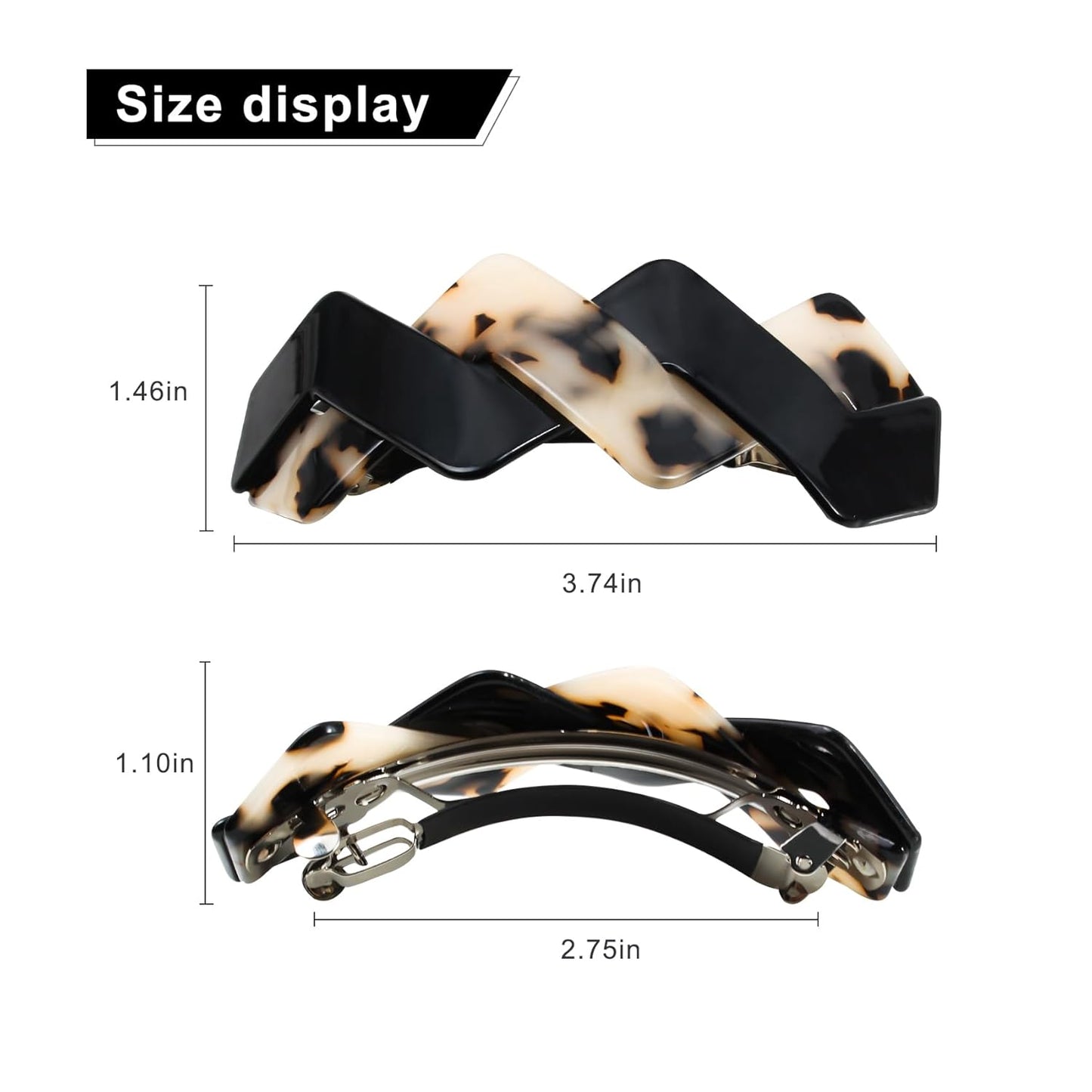 3 Pcs Hair Barrettes for Women Hair Clips Womens Hair Accessories Large French Hair Pin Retro Hair Clasp Accessories for thick hair-1t (mahua25)