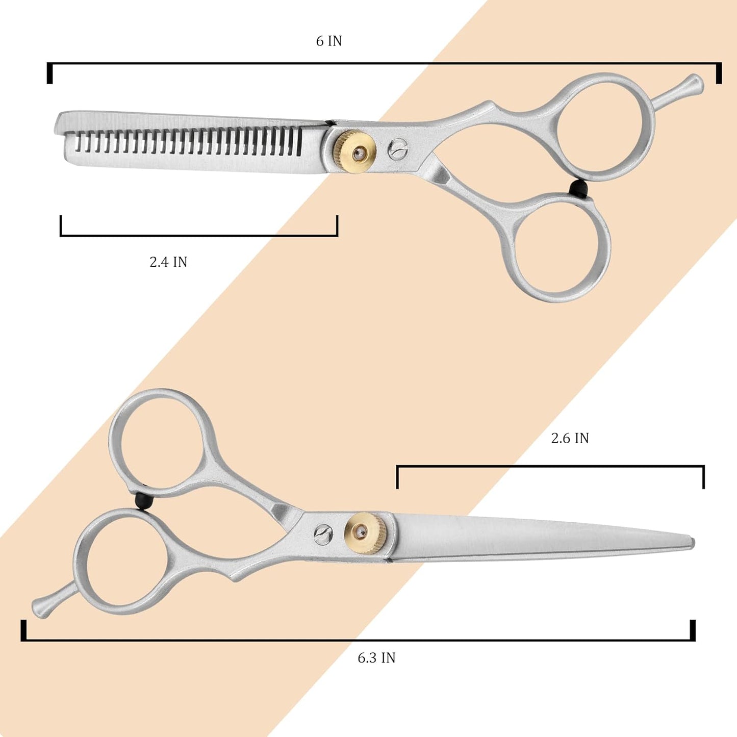 Hair Scissors Hair Cutting Shears Set, Fcysy Haircut Thinning Shears Kit, Salon Barber Haircutting Scissors Hairdresser Blending Shears Hair Trimming Tools for Men Women Dog