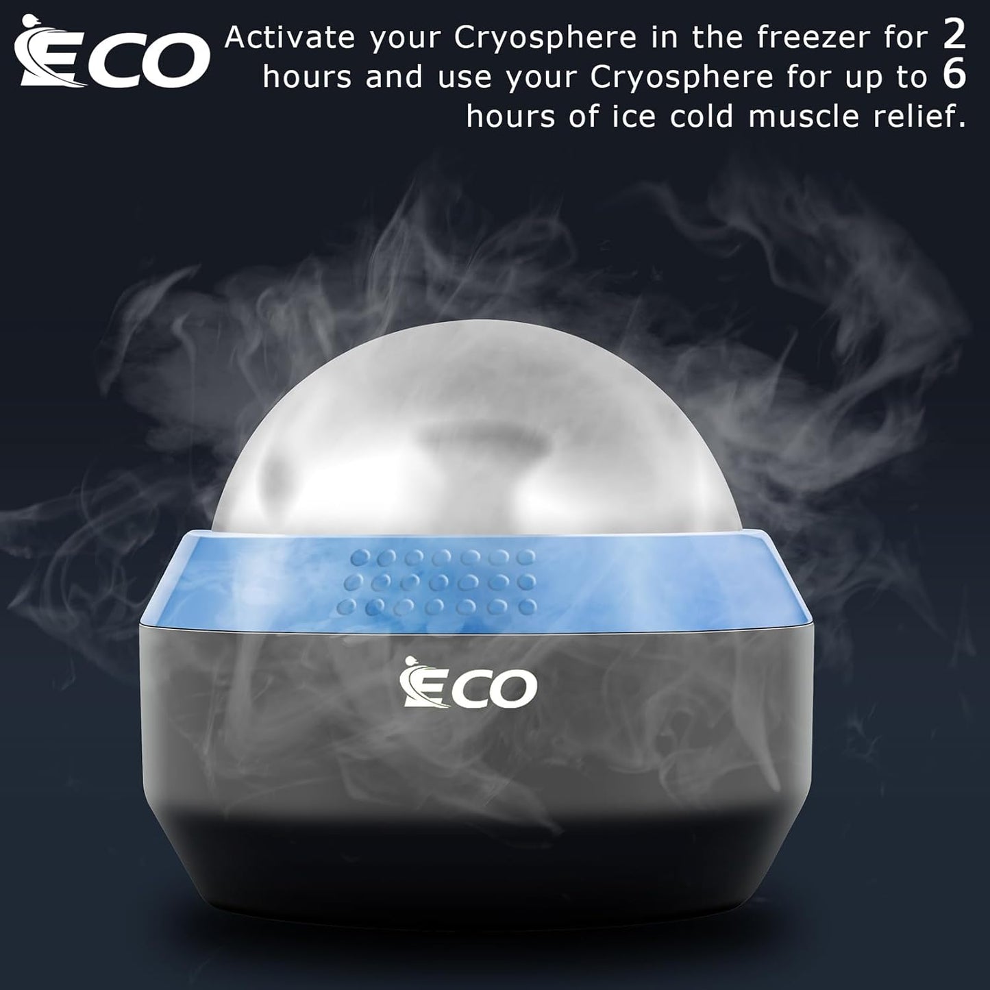 iECO Cryosphere Cold Massage Roller Ball - Massage Ball for Cold & Heat Relief, Myofascial Release, Trigger Point Therapy, Muscle Knots - Deep Tissue Ice Massager