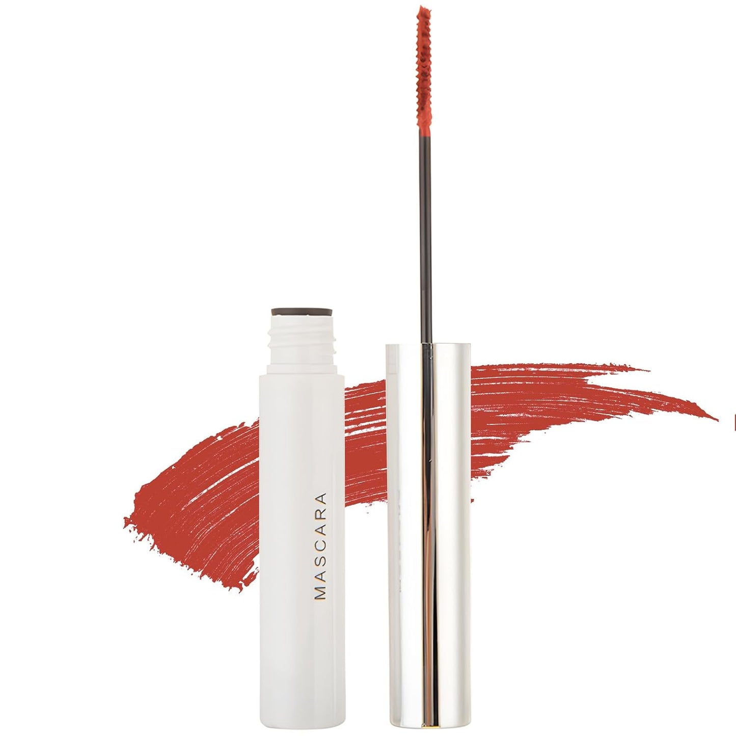 Waterproof Mascara for Eyes White Black Brown Purple Long-lasting colored Mascara Eye Makeup Fast-Dry (Red Coral, 0.17 Fl Oz)