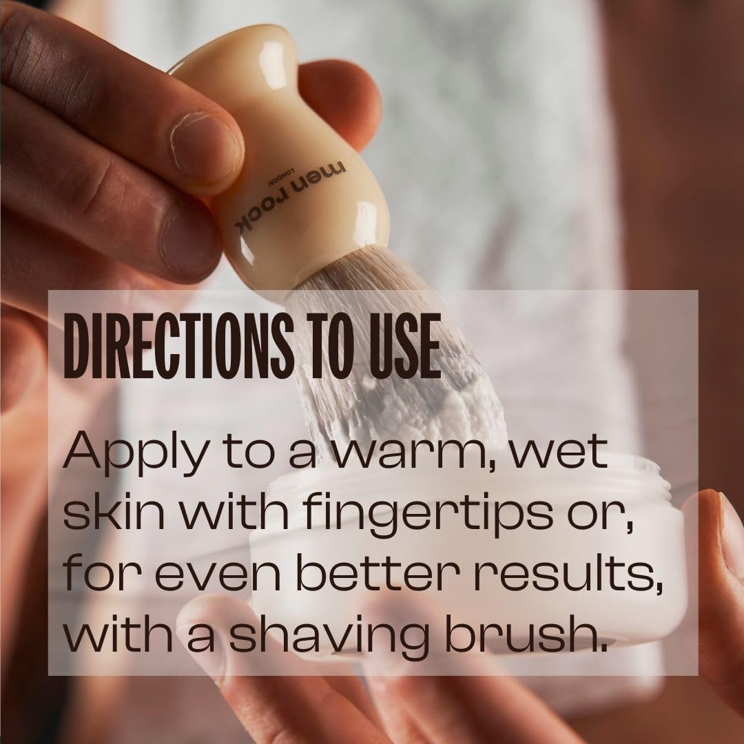 Men Rock Shave Cream - Sicilian Lime - Mens Shaving Cream - Moisturizing Shaving Foam for Men - Non-Drying Formula - Cruelty-Free - 3.5 oz
