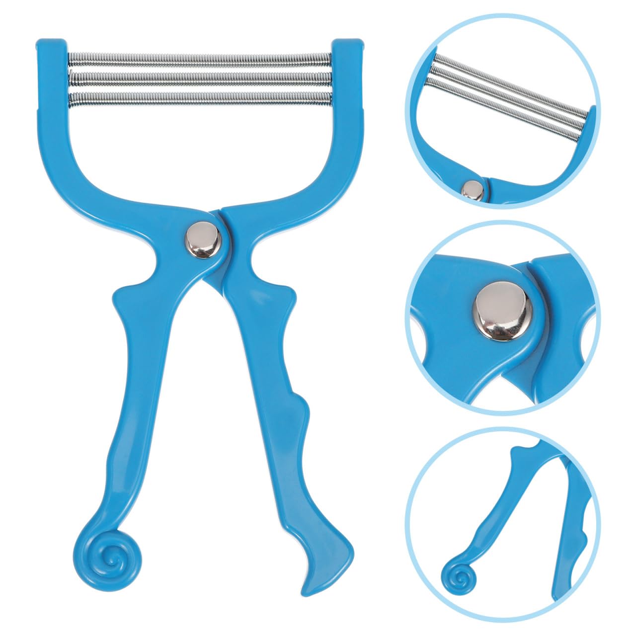 3Pcs Manual Facial Epilator for Women, Spring Hair Remover for Face, Chin, Upper Lip, Portable Hair Removal Tool (Blue)