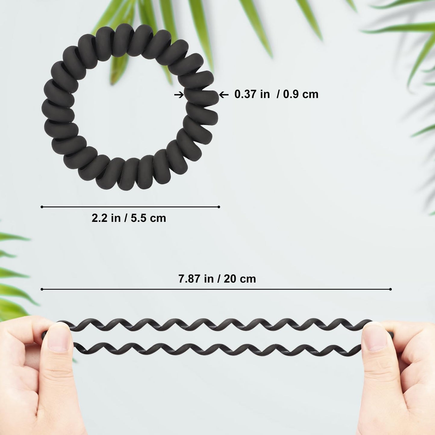 JessLab Spiral Hair Ties for Women, 10-Pack Traceless No-Damage Ponytail Holders, Coils Hair Bands for Girls, Assorted Colors