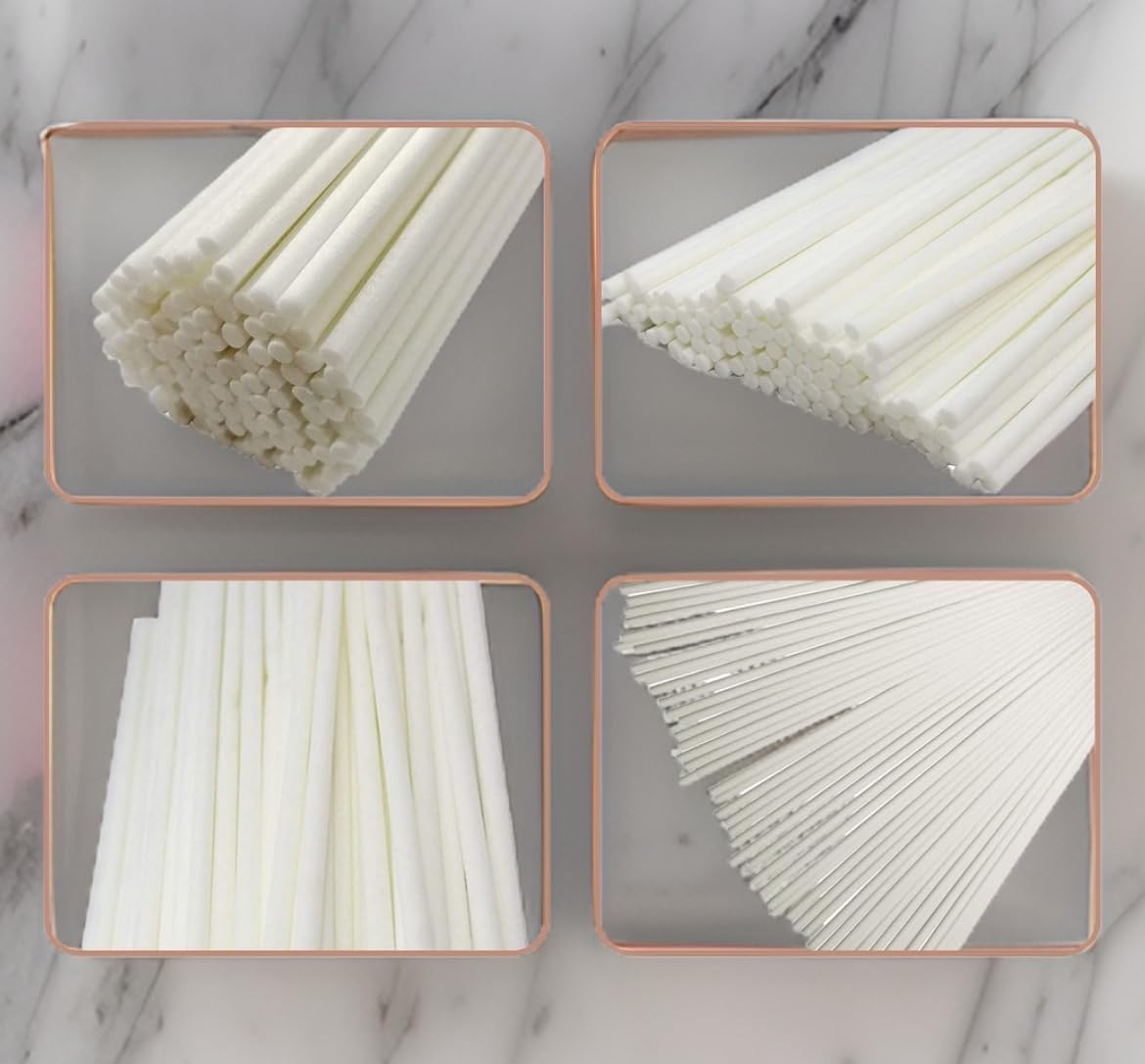 Urban Naturals Reed Diffuser Sticks 10 Inch White Fiber, 50 Count, High Absorbency for Aroma Diffuser Refill, Home Use