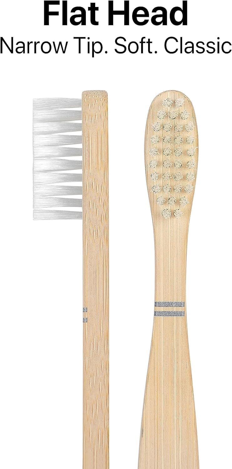 Sea Turtle Plant-Based Bristles, Soft Bamboo Toothbrushes, Individually Sealed for Kids (10 Pack)
