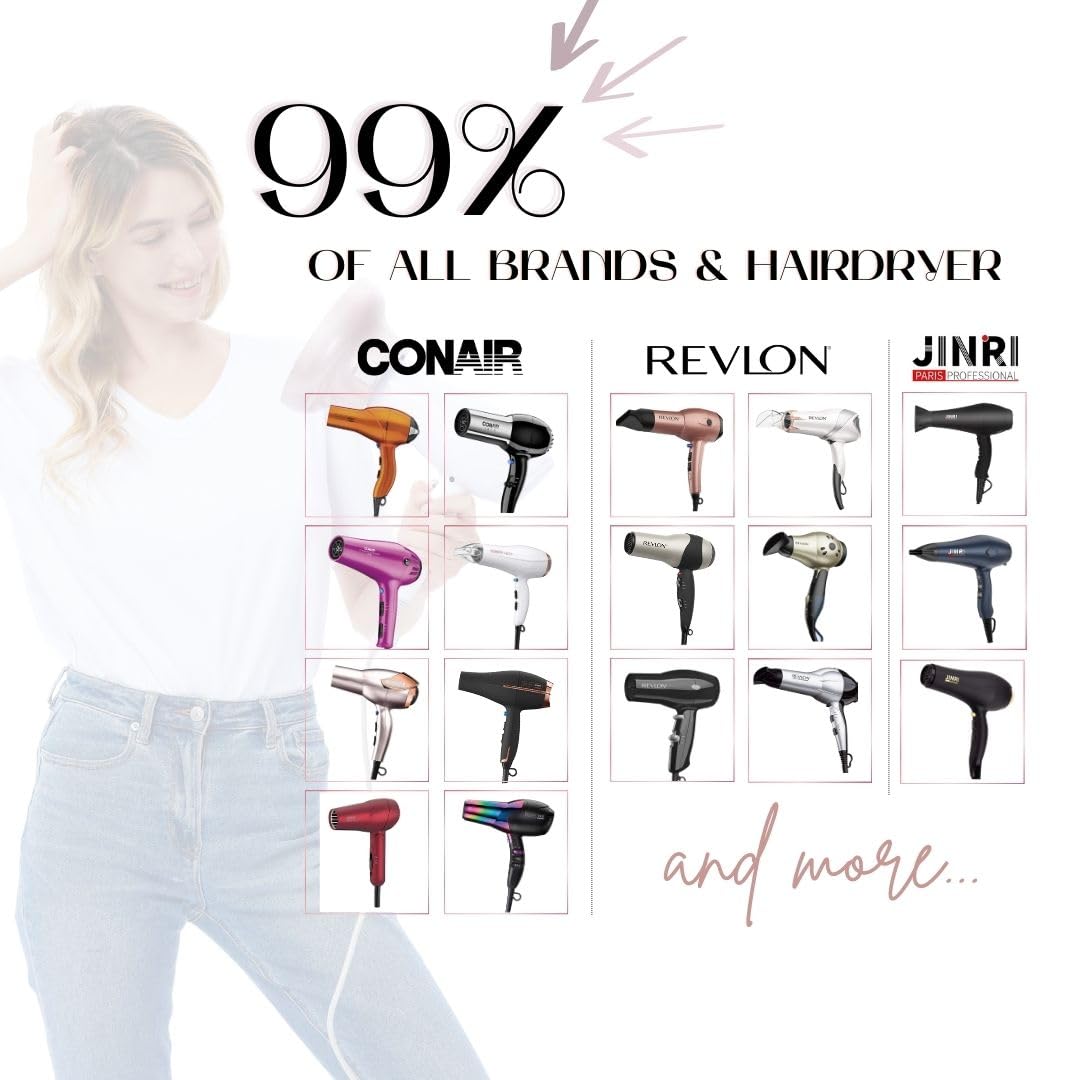 Universal Hair Diffuser “Super Sturdy” 1.7 Inch to 2.6 Inch for Natural Curly and Wavy Hair, Hair Dryer Attachment (Pink 2 Aroma Upgrade)