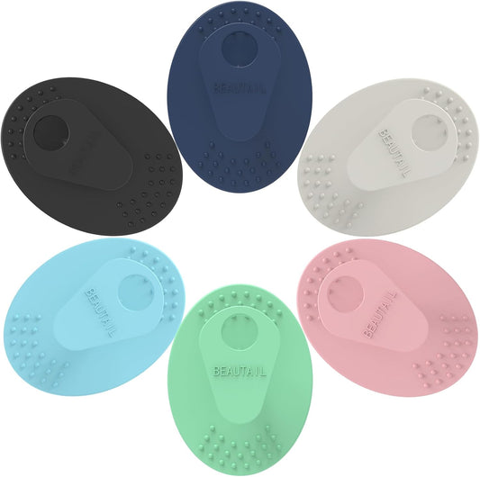 Face Scrubber 6 Pack, BEAUTAIL Silicone Manual Facial Cleansing Brush for Men Women, Gentle Face Scrubber Exfoliator, Skin Care Exfoliating Face Brush