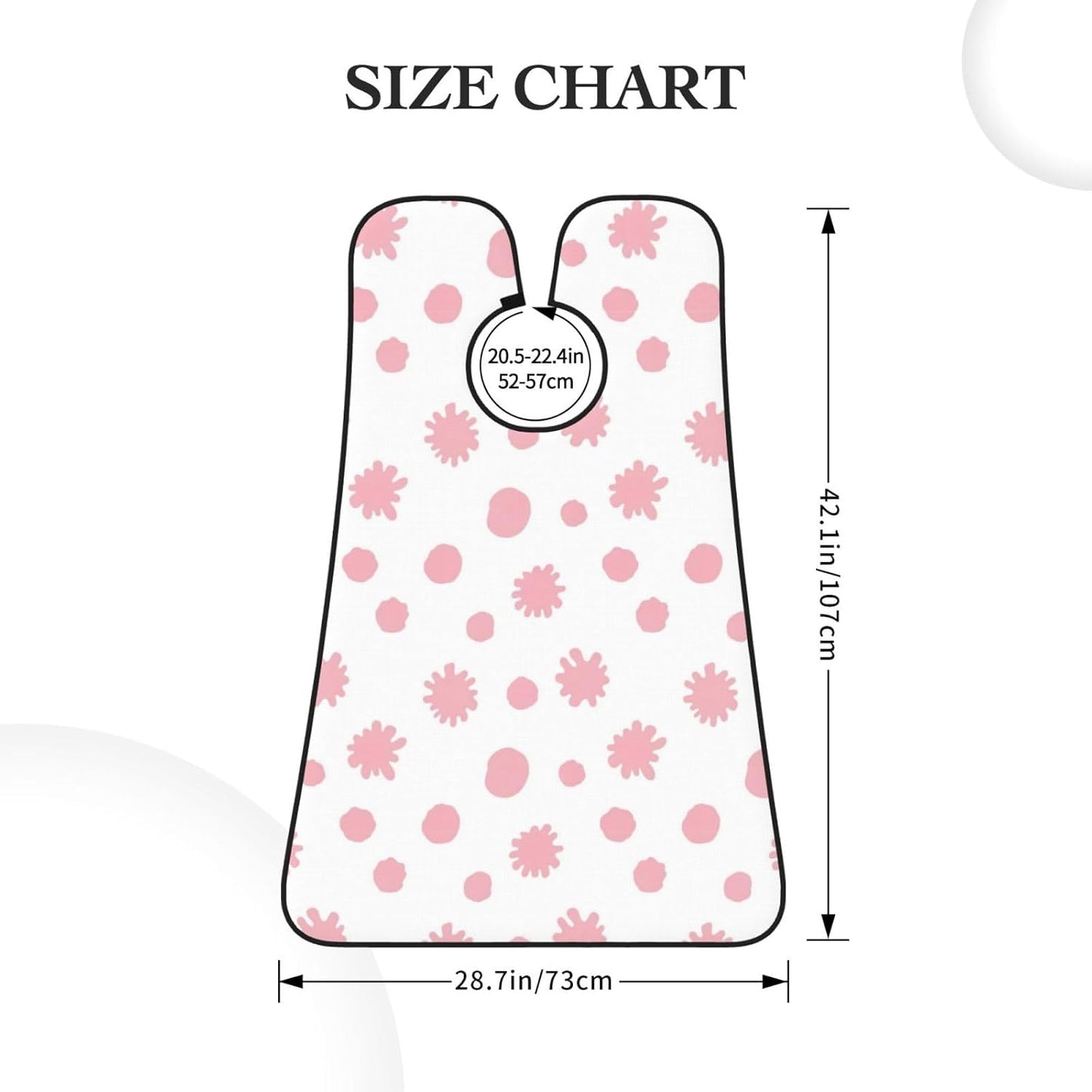 Adjustable Beard Bib, Non-Stick Hair Catcher Cape for Men's Shaving, Waterproof with 2 Suction Cups, Cute Pink Cow Print Shave Bib