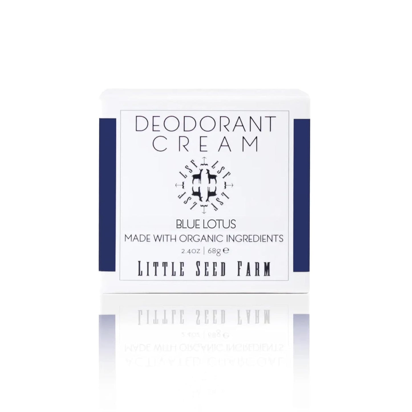 Little Seed Farm All Natural Deodorant Cream - Blue Lotus - Aluminum Free Deodorant for Women or Men, Net Wt. 2.4oz | 68g