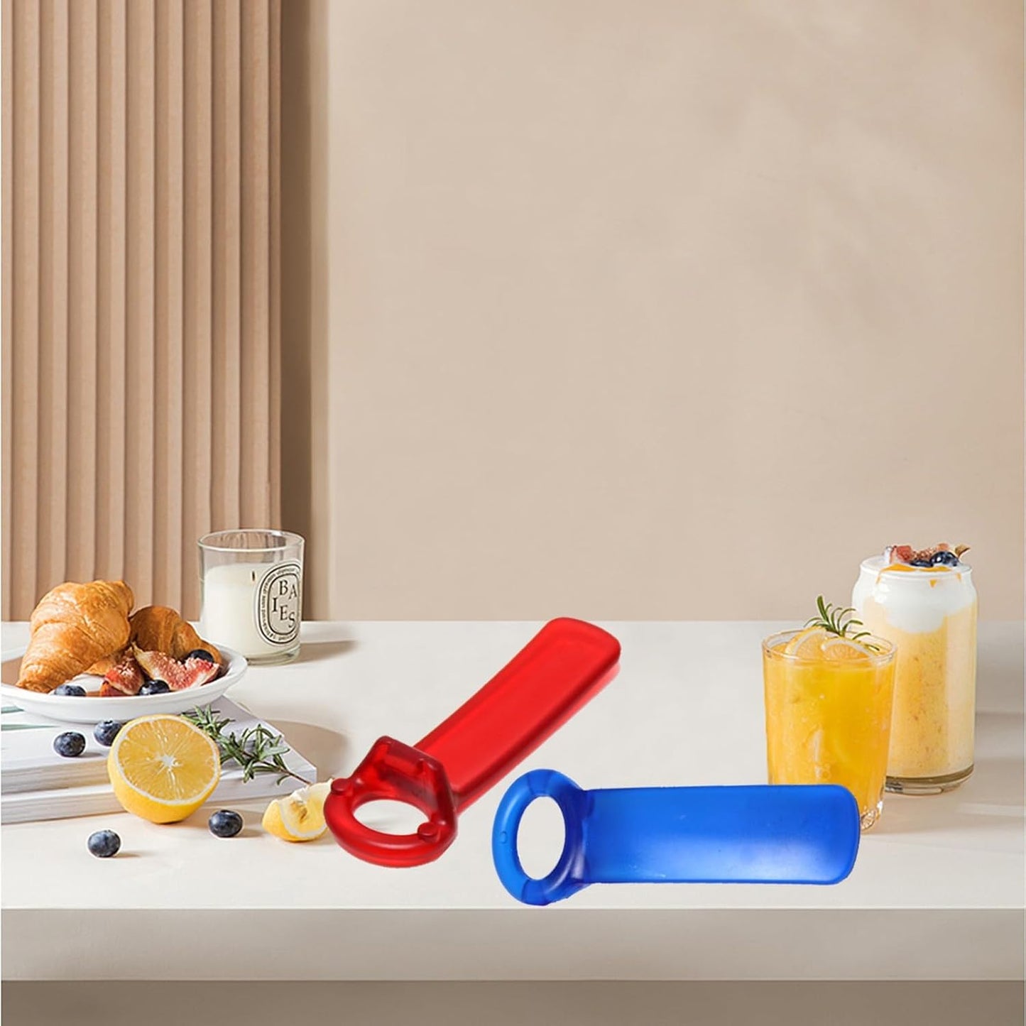 Jar Opener Jar Key,Easy Grip Jar Lid Opener Plastic Jar Opener for Weak Hands,Elderly, Children