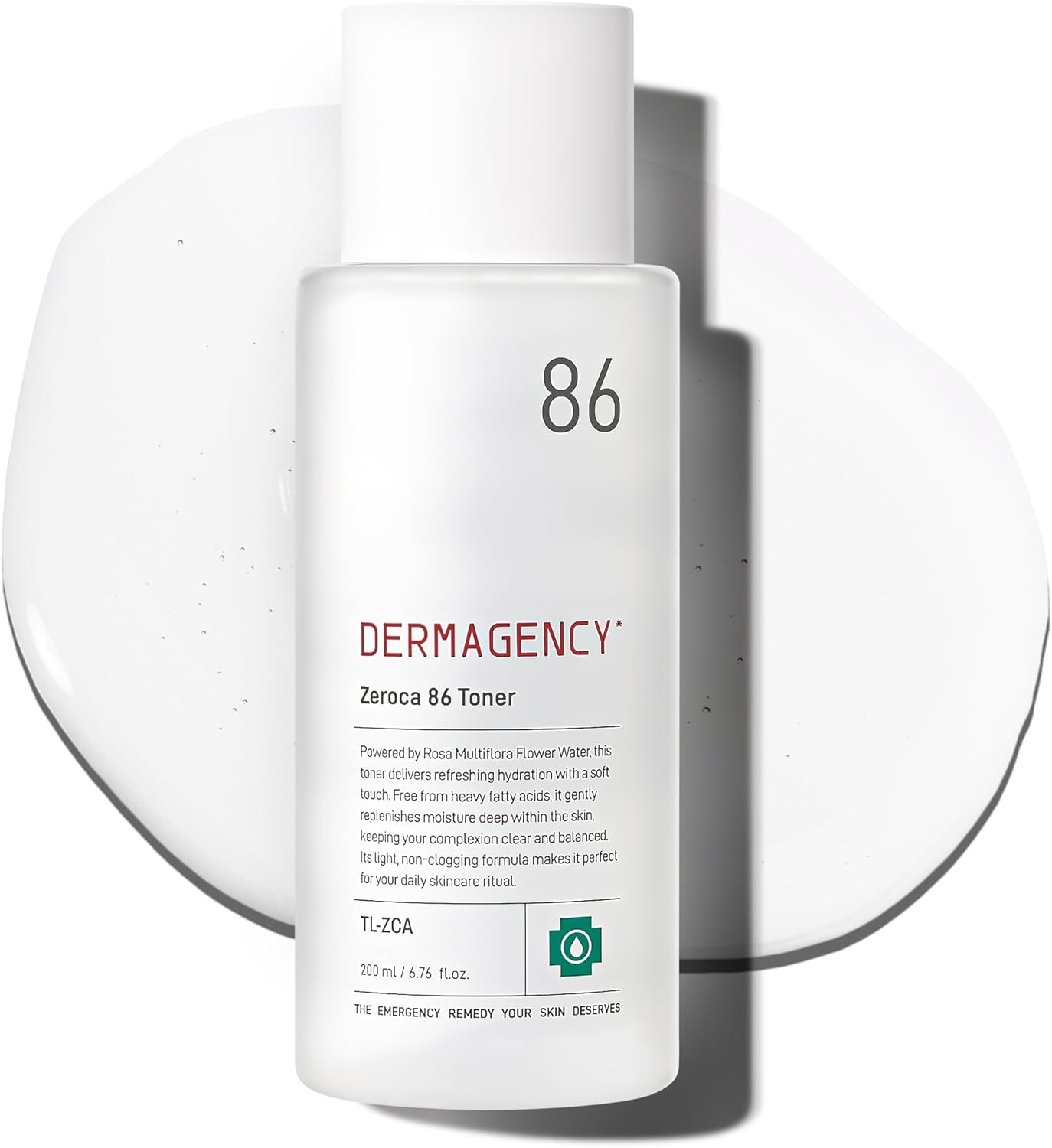 Zeroca 86 Korean Toner for Acne-Prone & Oily Skin – Fast Calming & Soothing for Breakout Relief – Calms Redness & Supports Clear Skin (6.76 fl.oz. 200ml)