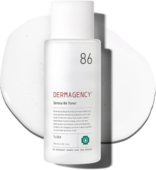 Zeroca 86 Korean Toner for Acne-Prone & Oily Skin – Fast Calming & Soothing for Breakout Relief – Calms Redness & Supports Clear Skin (6.76 fl.oz. 200ml)