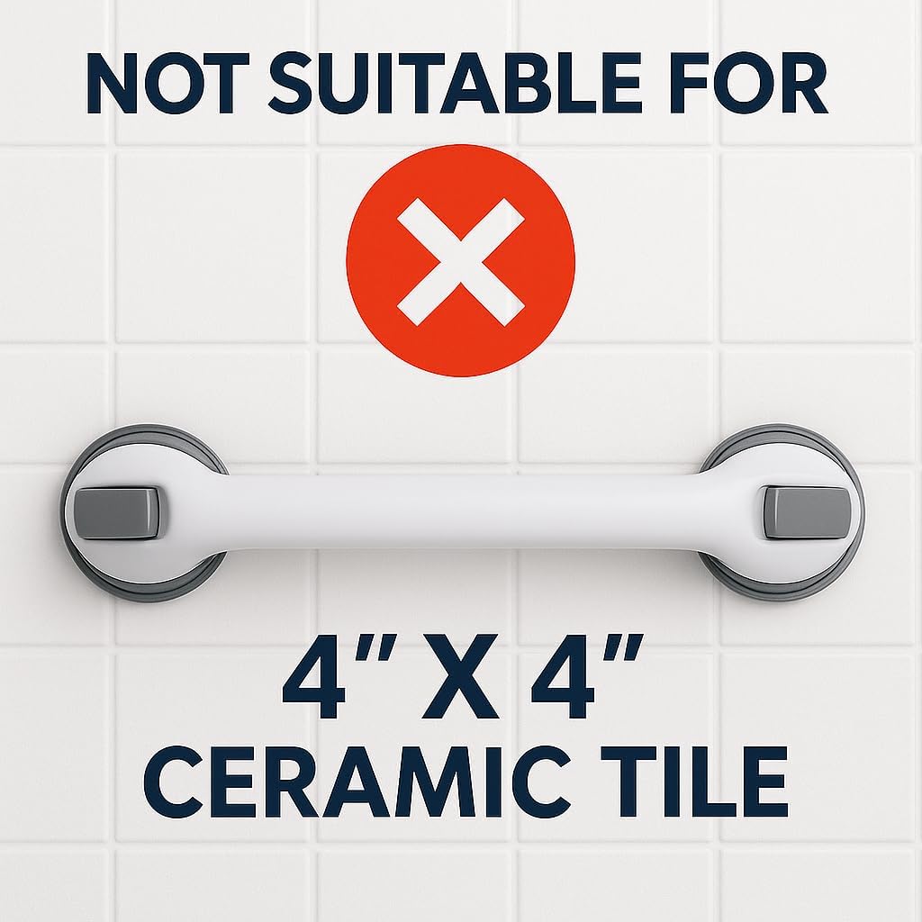 2 Pack Grab Bars for Bathtubs and Showers,Shower Handles for Elderly Seniors bar Bars Safety Elderly Suction 500 lbs Cup and Walls bathtubs Handicap Heavy Duty Grabbers Wall