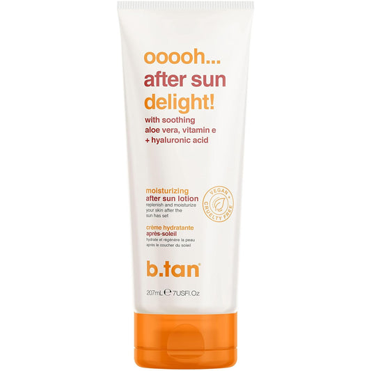 B.TAN After Sun Lotion | Ooooh Aftersun Delight - Aloe Vera & Hyaluronic Acid, Sun Burn Pure Skin Relief, Moisturizing, Soothing, Face & Body Cream, 7 Fl oz