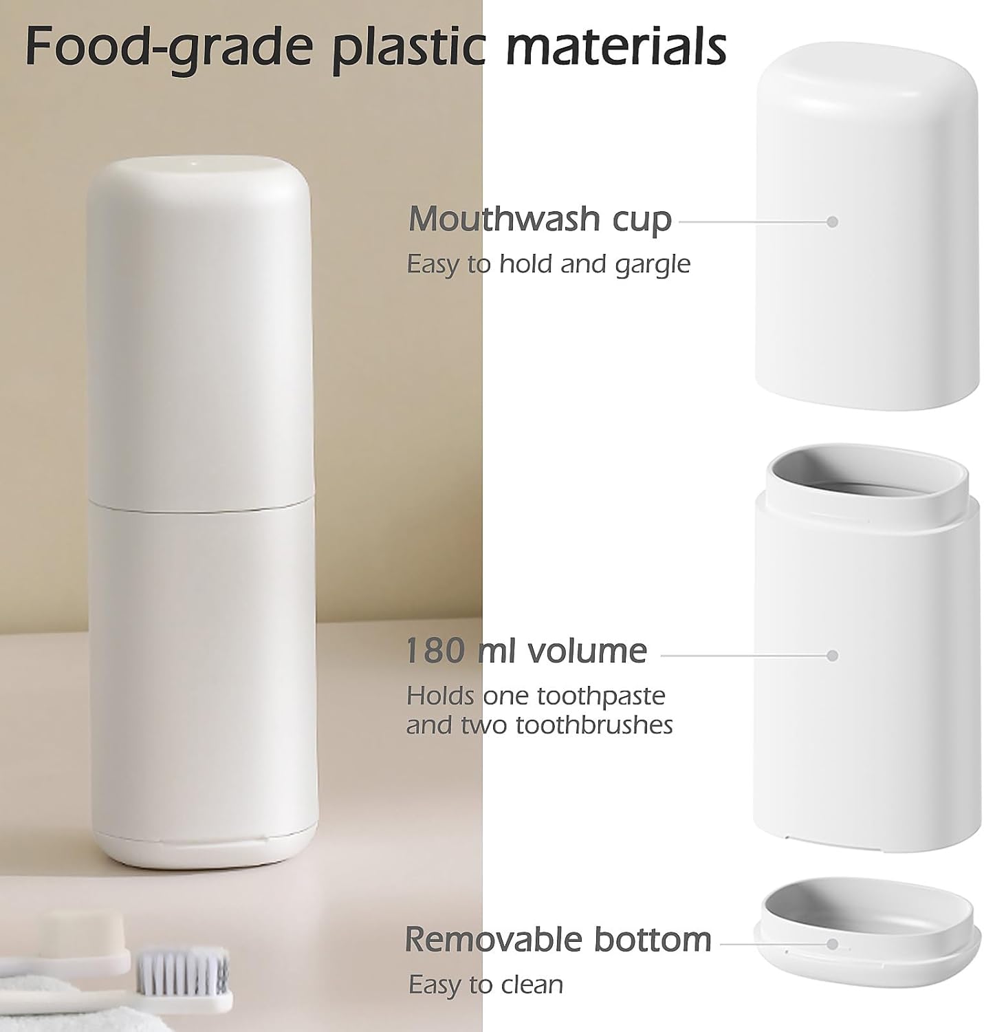 Travel Toothbrush Holder, Toothbrush Travel Case, Multifunctional Dustproof Toothbrush Cover, Portable Toothbrush Case Suitable for Business Camping Travel or Daily Use （1Pack）