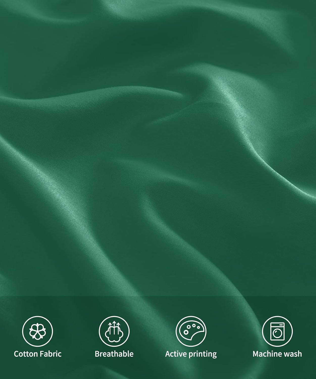 Warmstar Cotton Body Pillow Cover 1 Pack, 600 Thread Count Body Pillow case 20"x54", Long Body Pillow Case Cover Soft Breathable with Envelope Closure,Green