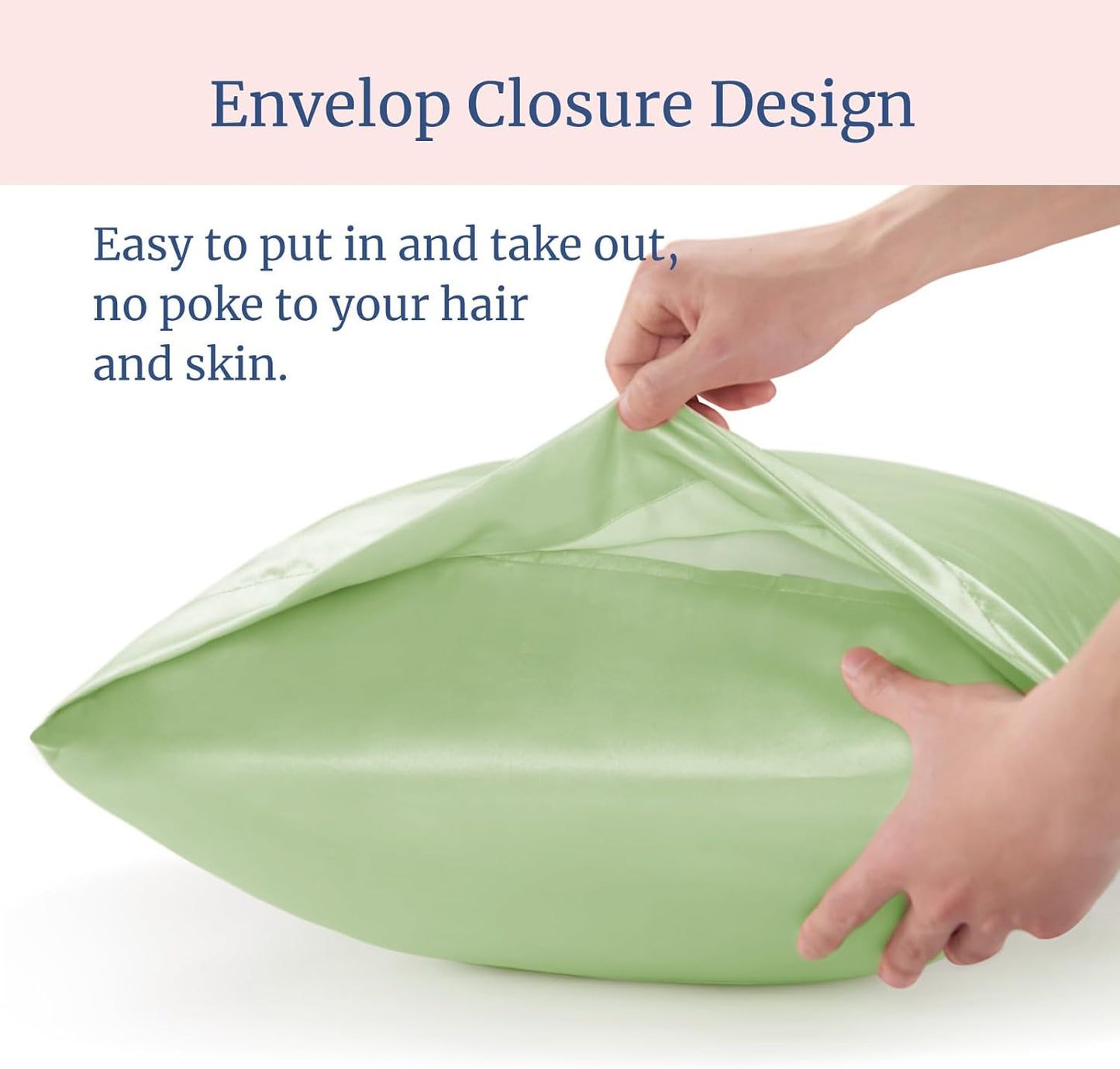 BEDELITE Satin Pillowcase for Hair and Skin, Super Soft Similar to Silk Pillow Cases 4 Pack with Envelope Closure, Cooling Pillowcases for Women Men (20"x26" Standard Size, Gleam)