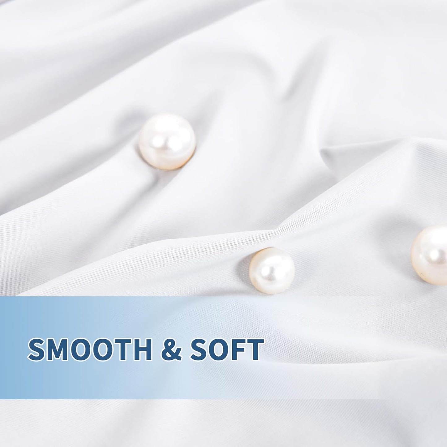 Cooling Pillow Cases 2 Pack for Hot Sleepers and Night Sweats, Ice Cool Pillow Covers Queen Size Set of 2 for Hair Skin Reduces Wrinkles & Frizz Softer Than Silk Pillow Cases, Envelope Closure, White