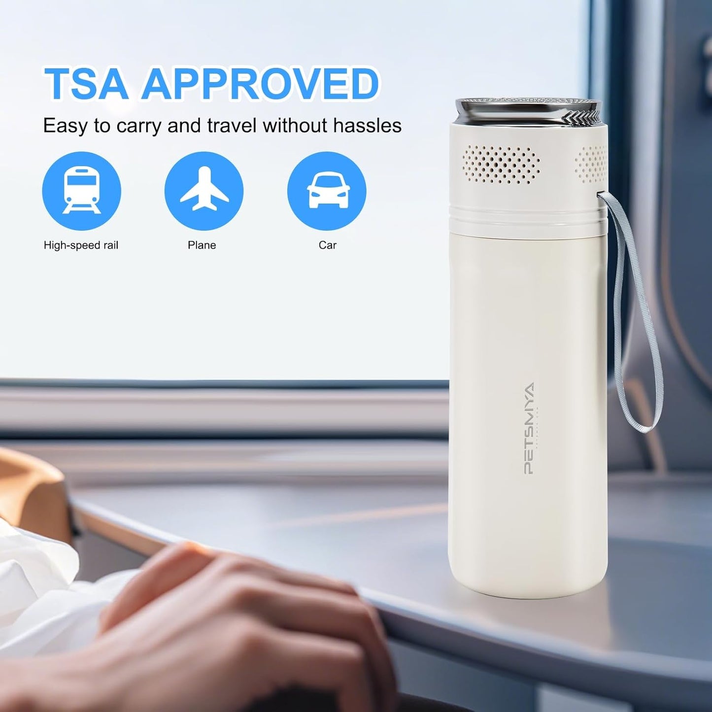 Insulin Cooler Travel Case for Pens & Vials, Portable Insulin Refrigerator Travel with TSA Approved Gel Ice Pack, Diabetic Travel Case Medicine Cooler Bag for Airplane (Active Cooling, White)