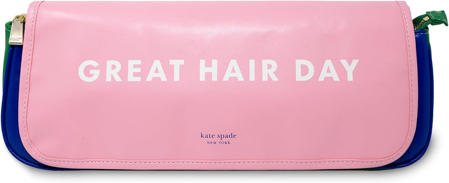kate spade new york Hair Styling Tools Organizer, Compact Hairstylist Travel Bag, Great Hair Day