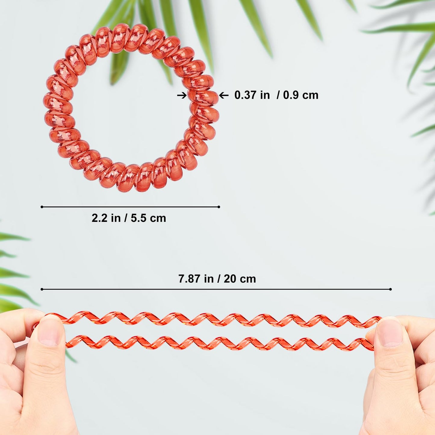 JessLab Spiral Hair Ties for Women, 10-Pack Traceless No-Damage Ponytail Holders, Coils Hair Bands for Girls, Assorted Colors