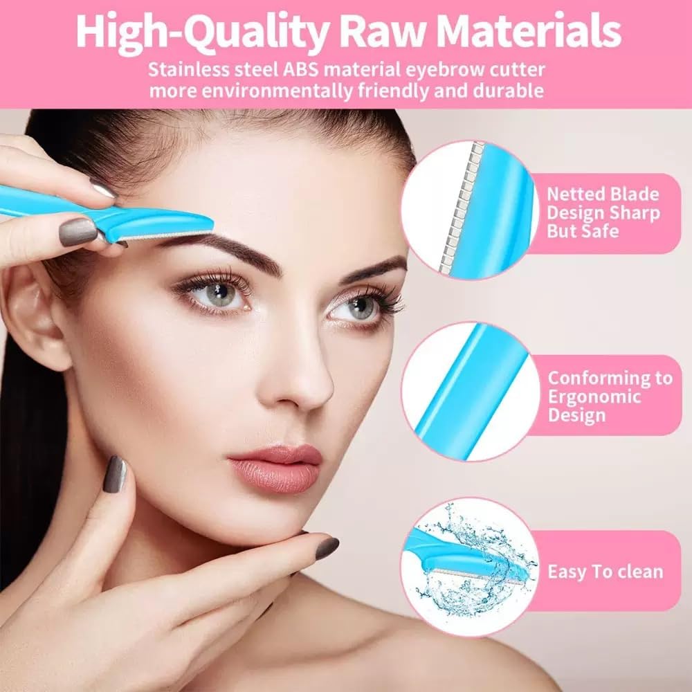 ﻿66PCS Eyebrow Razor Multipurpose Exfoliating Dermaplaning Tool for Face Facial and Eyebrow Shaper with Precision Cover for Women Men Easy to Use (66PCS)
