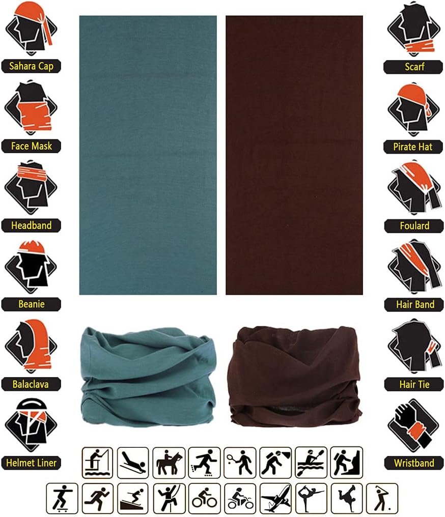 Headband Neck Gaiter Head Wrap Headwear Face Mask Magic Scarf Bandana for Men and Women
