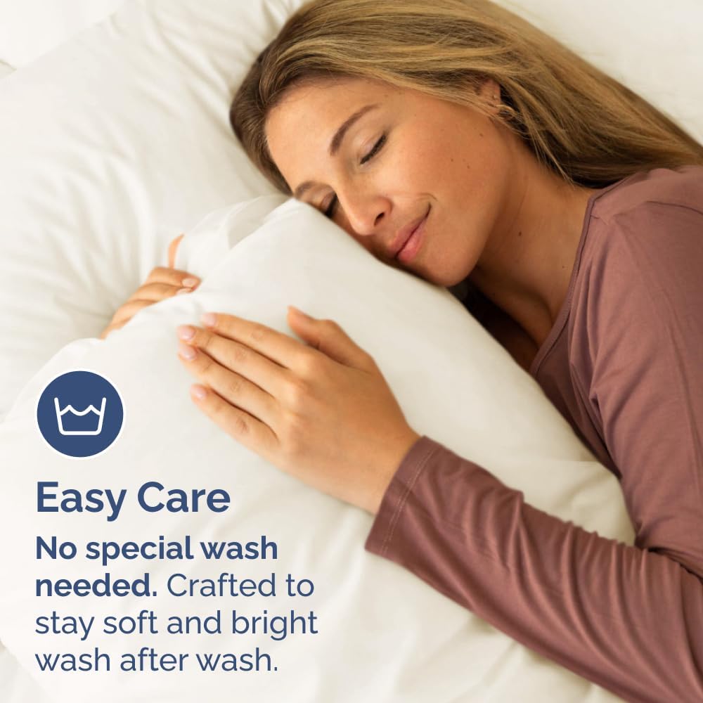 King Standard Pillow Cases Set of 2 - Soft Hotel Quality Pillowcase Covers - Comfy, Cozy & Fade Free - Wrinkle Resistant - Machine Washable Pillow Protectors - 2 Piece Set - King Standard Off White