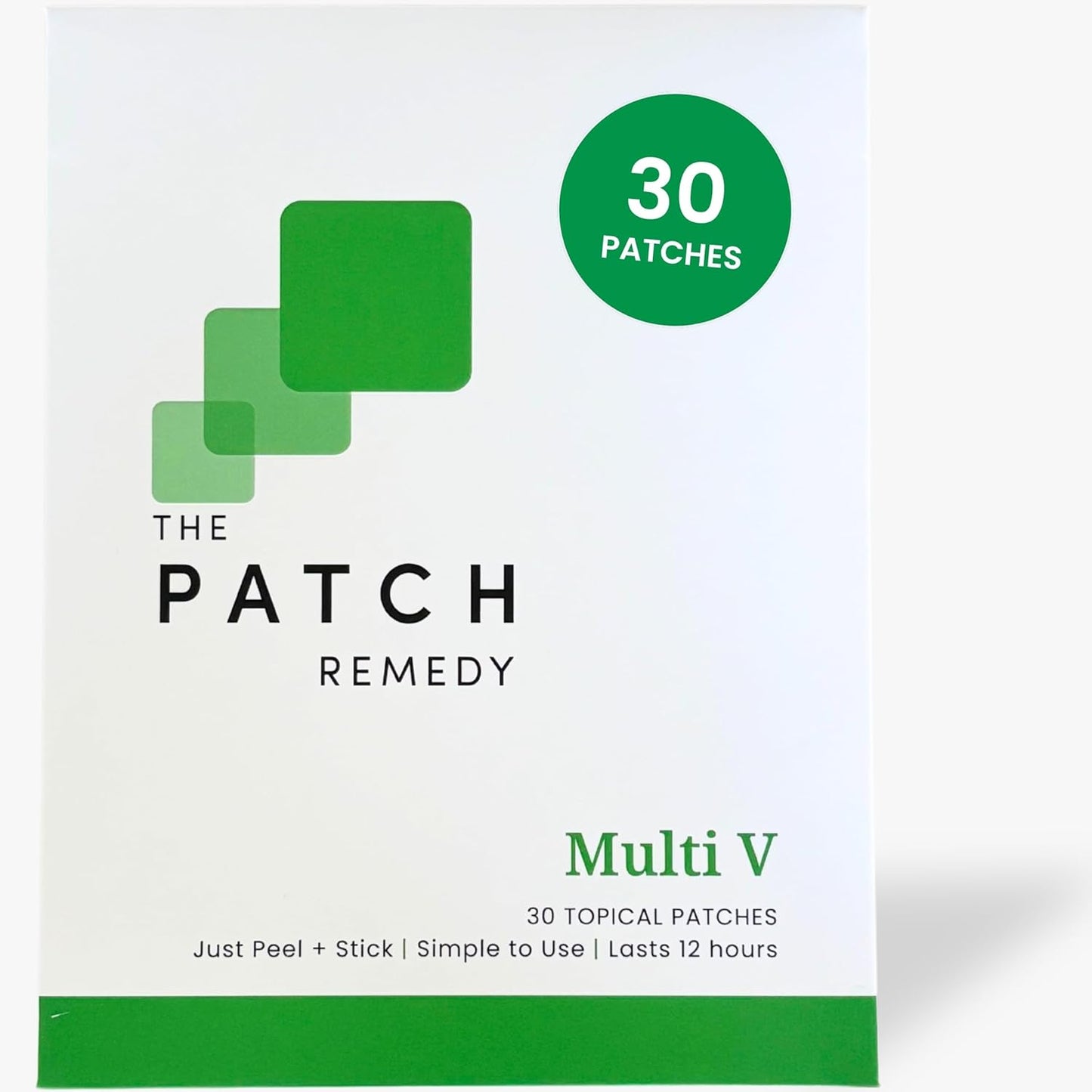 Multi V Patches - Topical Vitamin Plus Blend with D3, K2, Magnesium Chloride, Zinc, Liposomal C, Potassium, Iodide, Biotin Plus More | Nutrient Patch for Women & Men