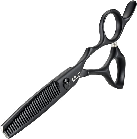 ULG Texturizing Shears – Professional Stainless Steel, Ergonomic Offset Handles, Teflon Coated, Deer Tooth Blades for Precise Thinning and Layering, Ideal for Stylists and Barbers