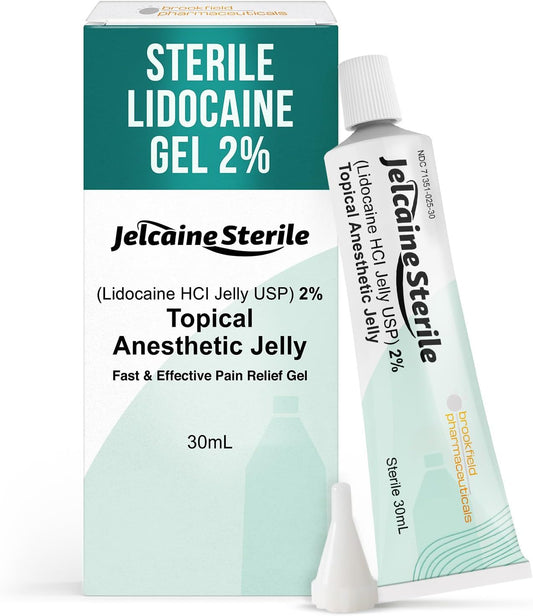 Lidocaine Jelly 2% Numbing Gel for Burn Relief 30ml - Sunburn Relief with Lidocaine, Topical for Pain, Minor Cuts, Skin Irritation, Insect Bites, Sensitive Area, Anesthetic Over-the-Counter Medication