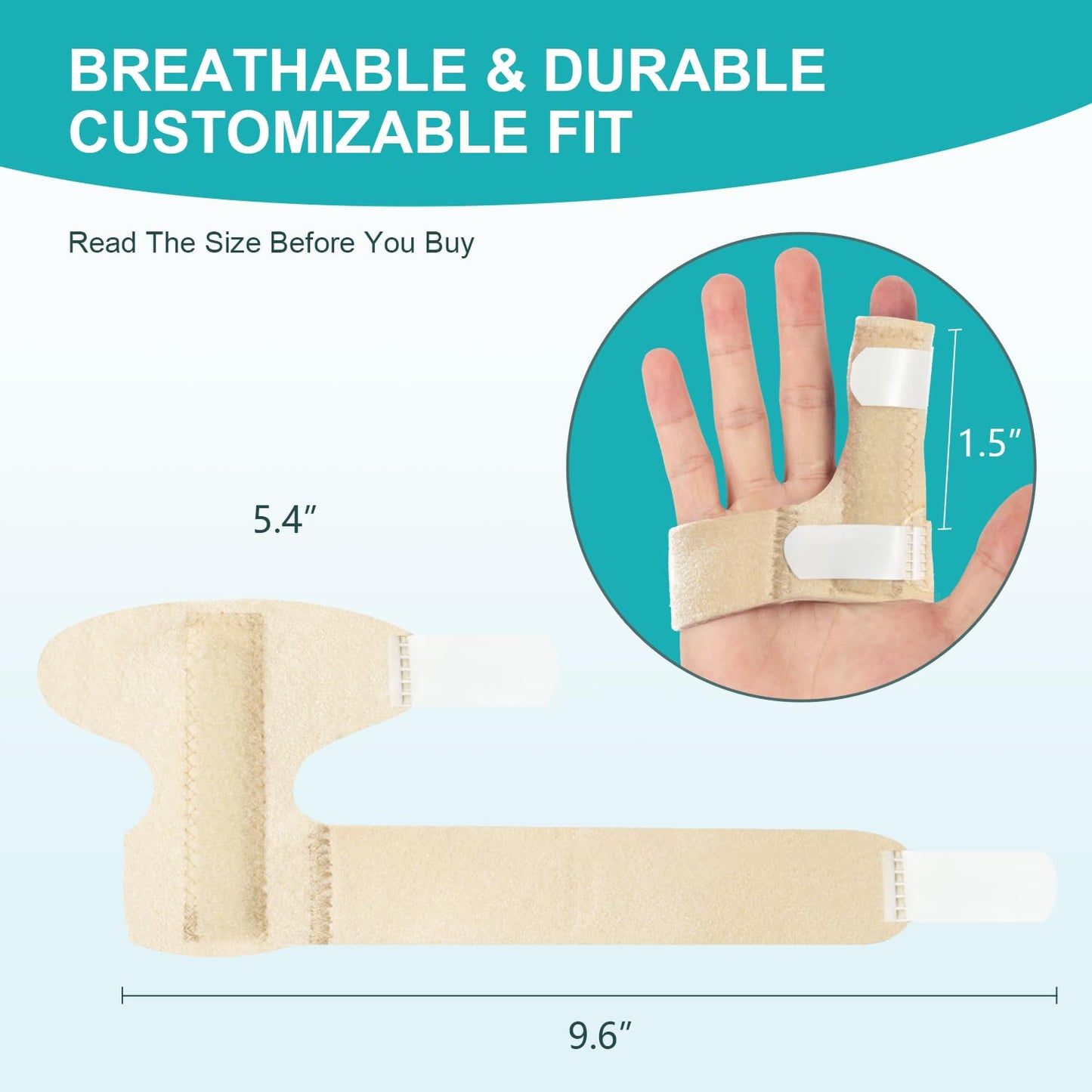 Finger Braces, Trigger Finger Splints for Straightening, Mallet Finger and Broken Finger, Finger Straighteners Provide Support and Relieve Pain - Khaki