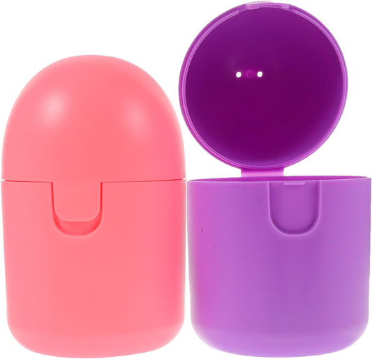 2Pcs MenstrualCup Steamer Cleaner, Period Cup Holder, High-Temperature, Portable Storage Container, Assorted Colors 3.54 * 1.96 * 1.96 Inch, Pp Material