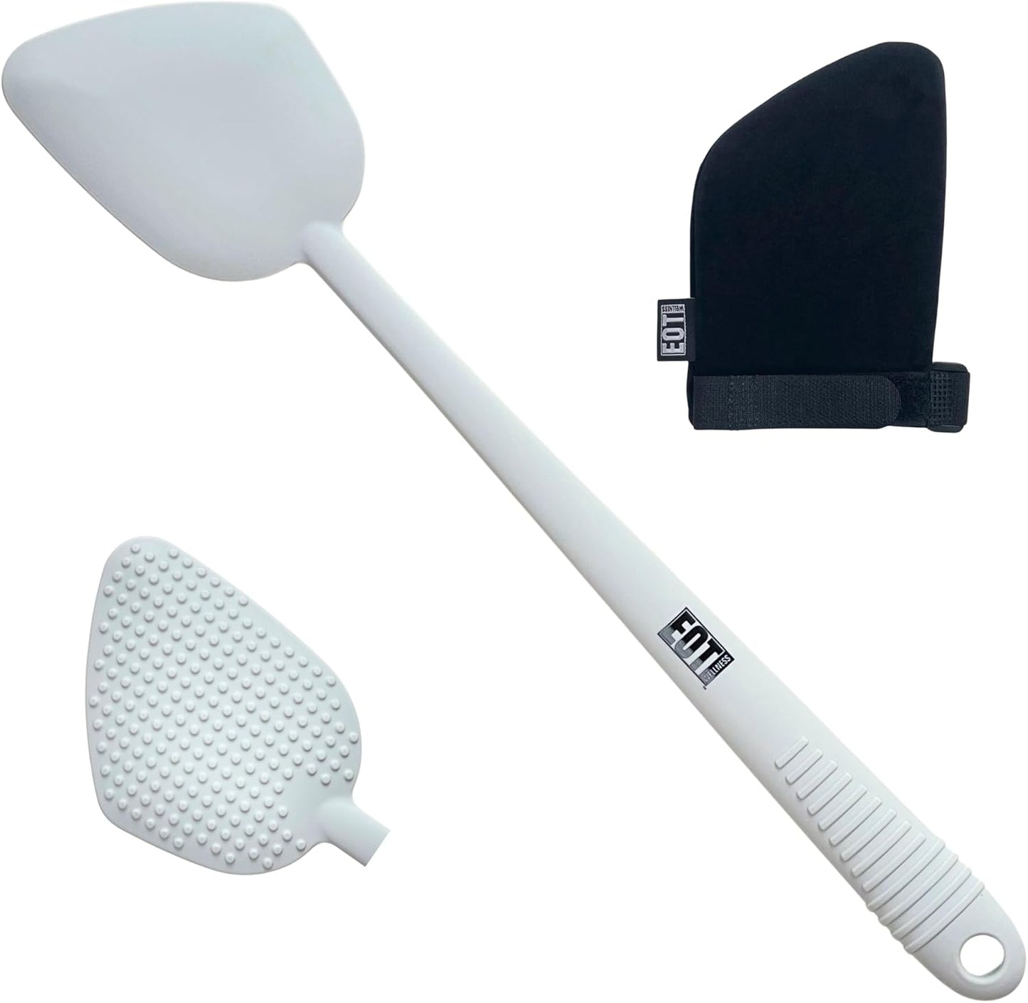 Bendable Lotion Applicator for Back & Body (Microfiber Mitt Included) - Sunscreen, Self Tanner, Medication, Body Lotion Applicator for Back