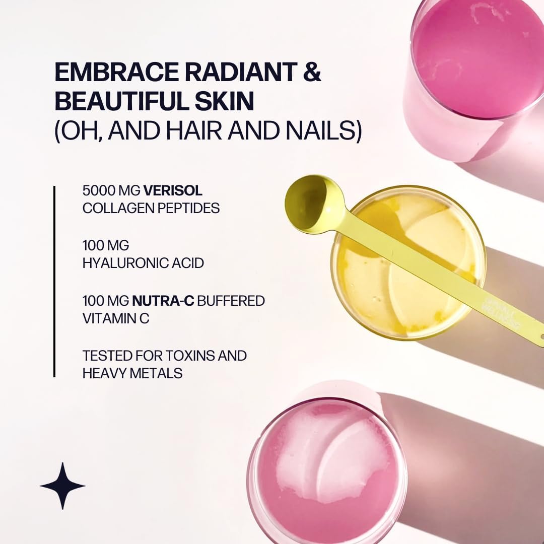 Sparkle Wellness VERISOL Bioactive Hydrolyzed Collagen Peptides | Collagen Powder with Vitamin C & Hyaluronic Acid for Hair, Skin, and Nail Health | Skin Boost Plus (Mixed Berry) [30-Serves]