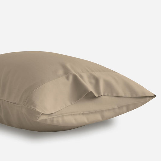 DOZ Pillowcase Set, 100% Viscose derived from Bamboo, Organically Grown, Buttery Soft, Silky, Breathable, Cooling, Oeko-TEX, High GSM, 2-Pack, Envelope Closure (King, Dune)