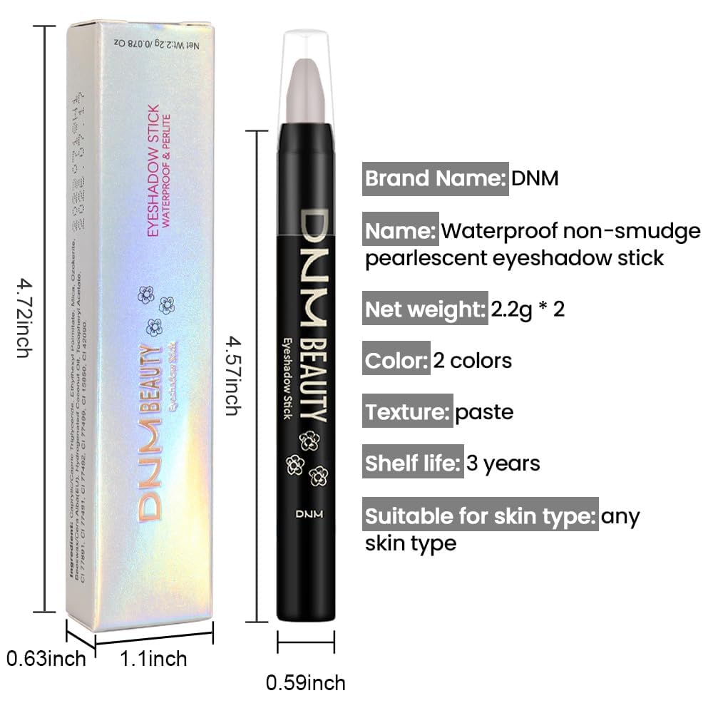evpct 2Pcs Cream Eyeshadow Sticks Set for Eyes Waterproof, Stone Matte Eye shadow Stick Pencil Pen Bulk sombras en crema para ojos 22+22