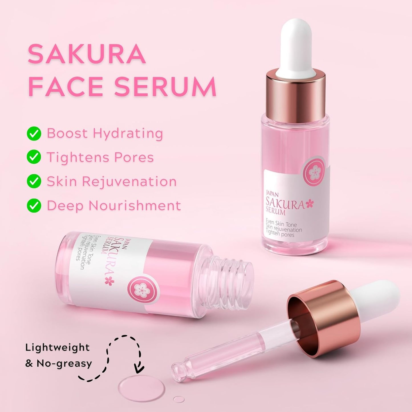 24-IN-1 Sakura Skin Care Set for Teen Girls Gifts - Skincare for Girls 10-12 Cleansing & Moisturizing, Skin Care for Kids Age 8-12, Facial Kit Gift Set for Women Day & Overnight Care