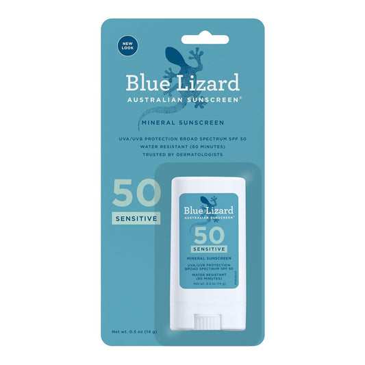 Blue Lizard Spf#50+ Sensitive Stick Australian Sunscreen 0.5 Ounce (Pack of 3)