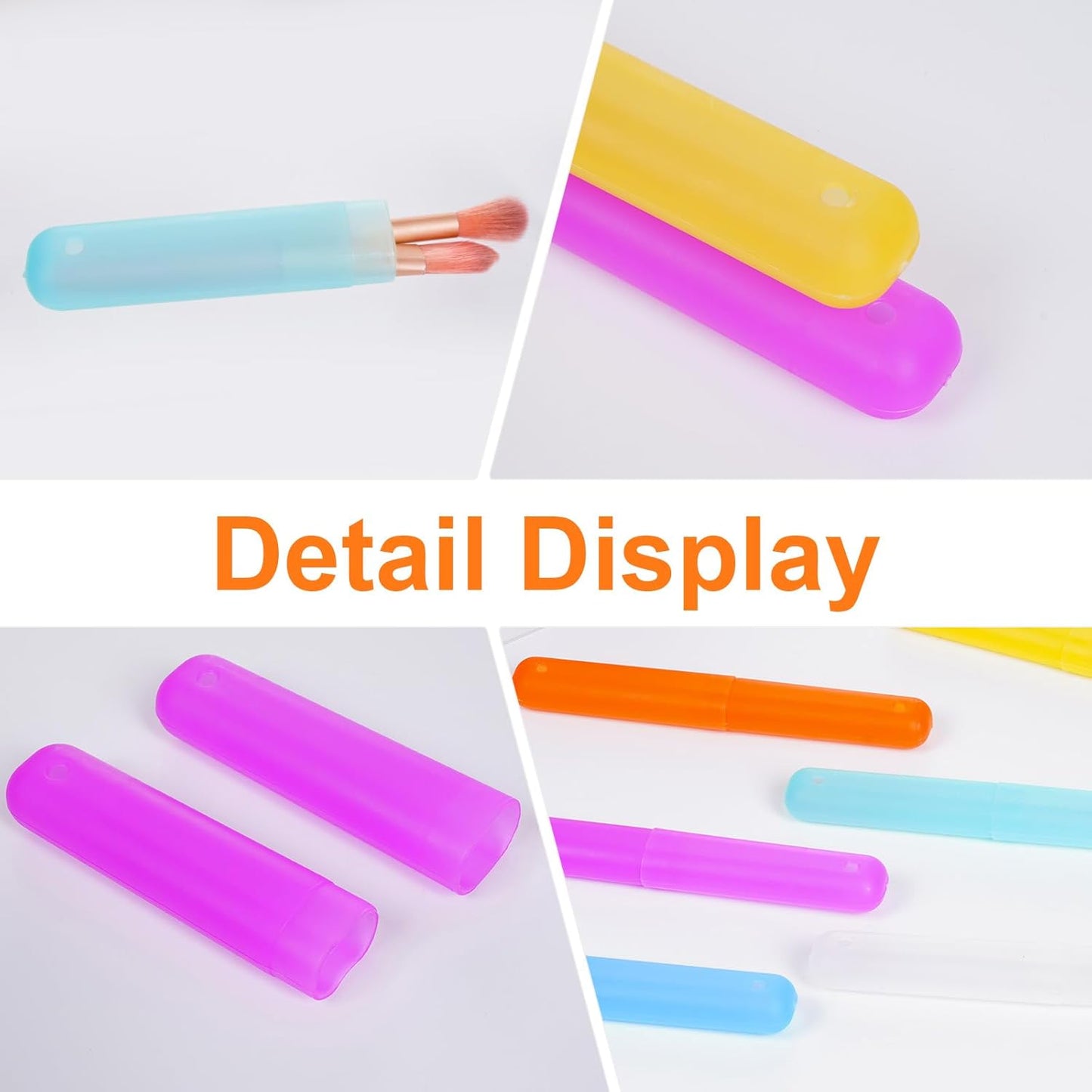 Plastic Toothbrush Case Mix Colors Portable Dust-proof Toothbrush Cases Toothbrushes Holder for Daily and Travel Use (24)